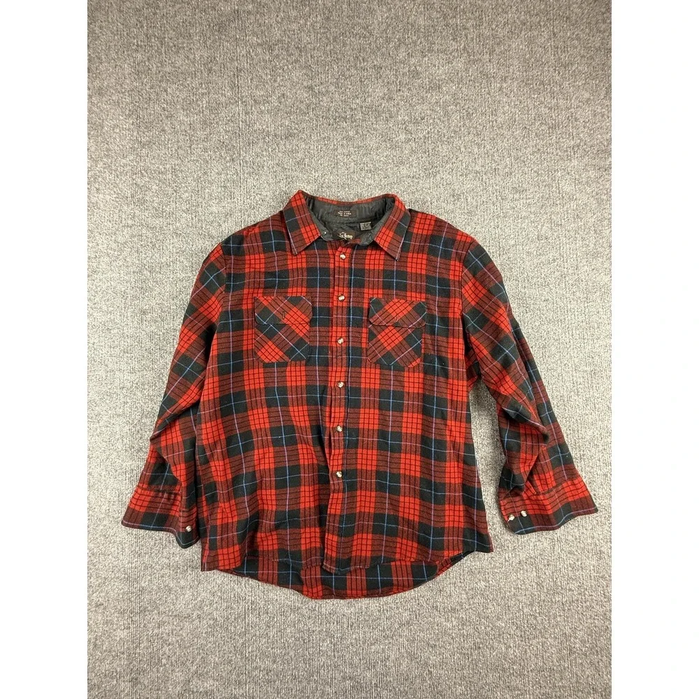 Northwest Territory Shirt Mens XL Red Plaid Flannel‎ Lined Long Sleeve Casual